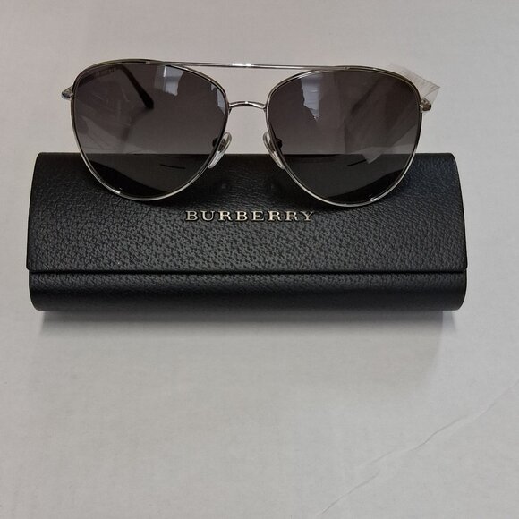Burberry Accessories - Burberry BE3072 100511 Women's Sunglasses Silver/ Grey 57mm New Designer Eyewear